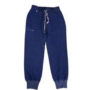 Figs Women's High Waisted Zamora Jogger Scrub Pants Size XS Ceil Blue
